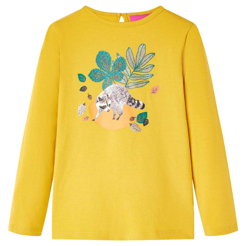 Afbeelding laden in galerijviewer, Vidaxl kindershirt met lange mouwen 116 okerkleurig
