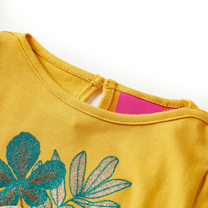 Afbeelding laden in galerijviewer, Vidaxl kindershirt met lange mouwen 116 okerkleurig
