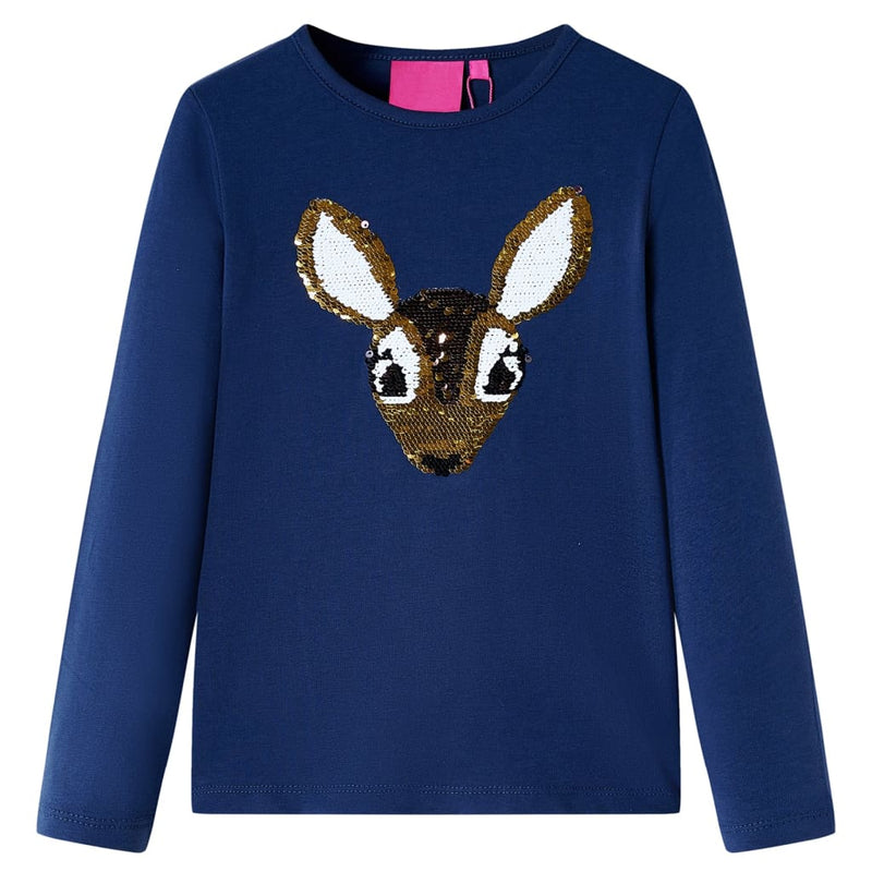 Afbeelding laden in galerijviewer, Vidaxl kindershirt met lange mouwen 116 marineblauw
