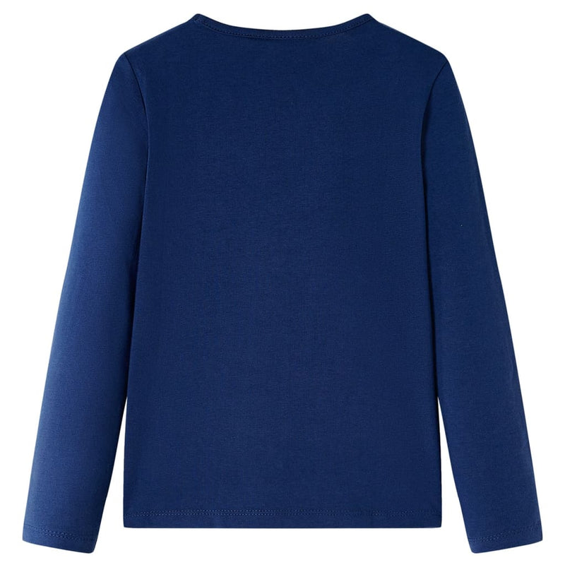 Afbeelding laden in galerijviewer, Vidaxl kindershirt met lange mouwen 116 marineblauw
