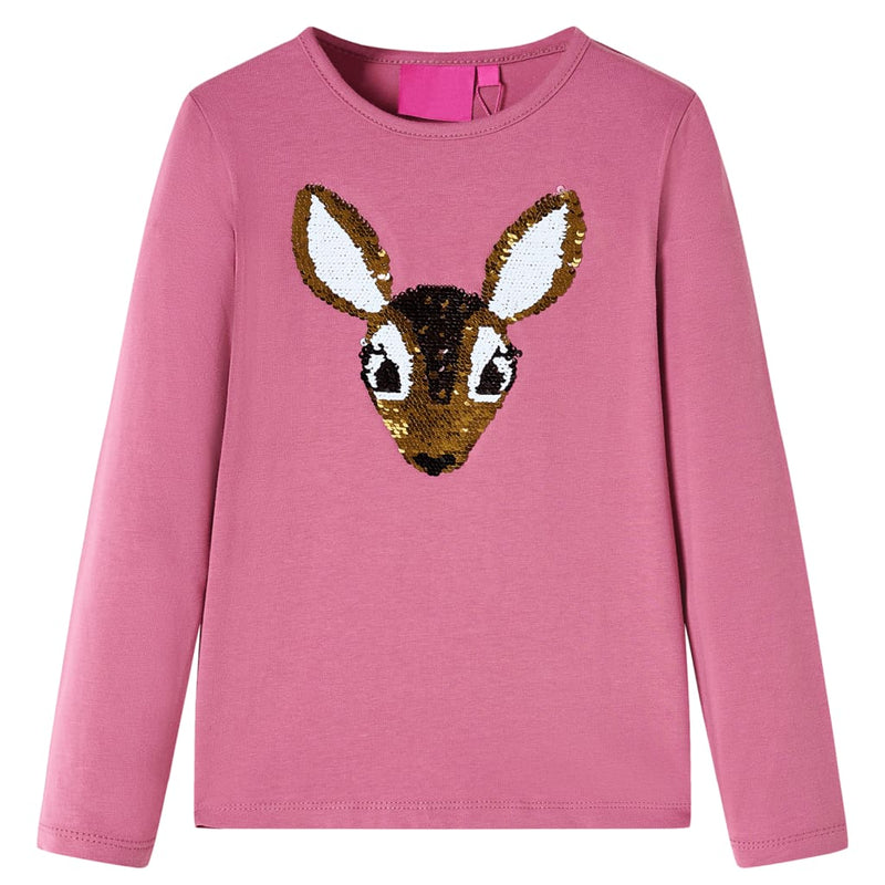 Afbeelding laden in galerijviewer, Vidaxl kindershirt met lange mouwen 116 frambozenkleurig
