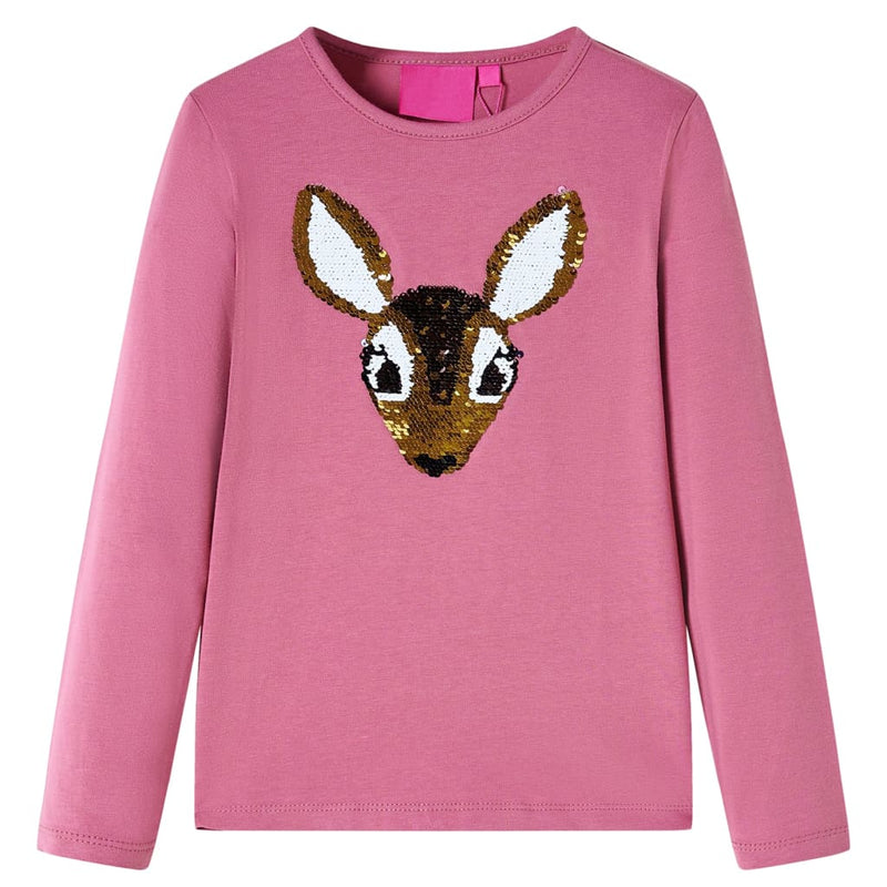 Afbeelding laden in galerijviewer, VidaXL Kindershirt met lange mouwen 140 frambozenkleurig
