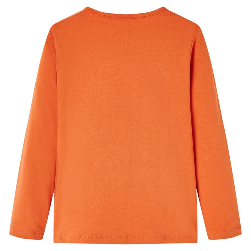 Afbeelding laden in galerijviewer, Vidaxl kindershirt met lange mouwen 128 oranjebruin
