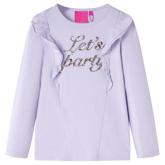 VidaXL Kindershirt met lange mouwen 116 lichtlila