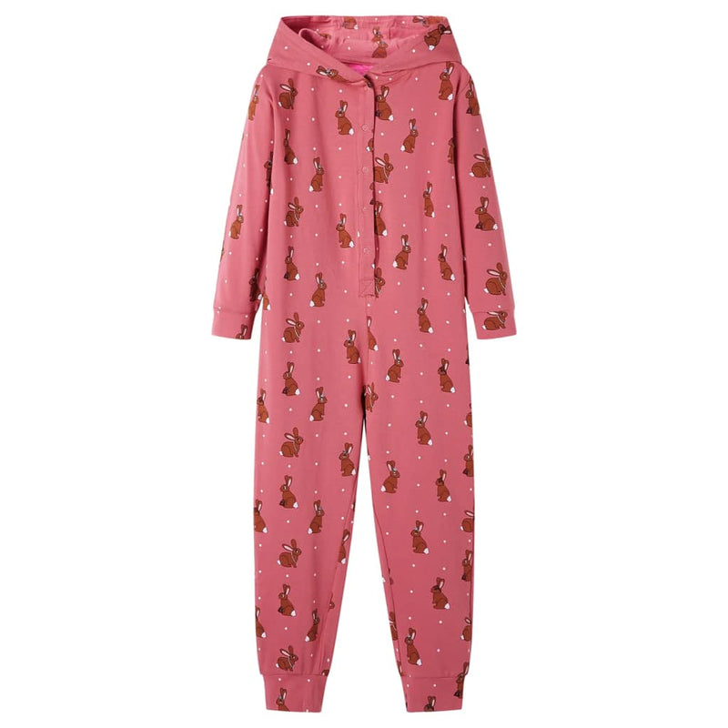 Afbeelding laden in galerijviewer, VidaXL Kinderonesie met capuchon 140 oudroze
