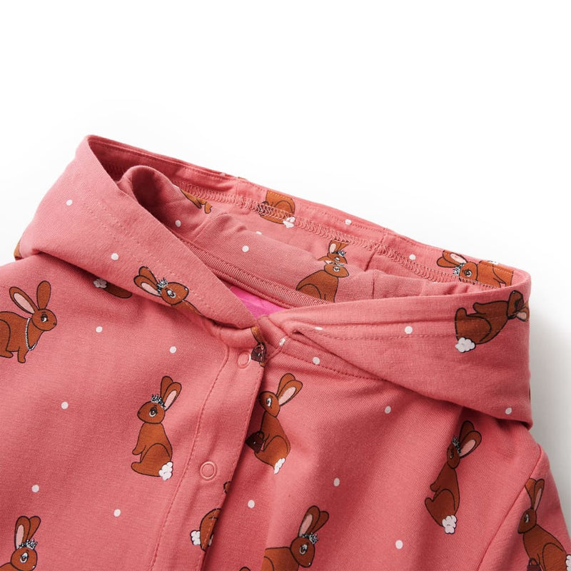 Afbeelding laden in galerijviewer, VidaXL Kinderonesie met capuchon 140 oudroze
