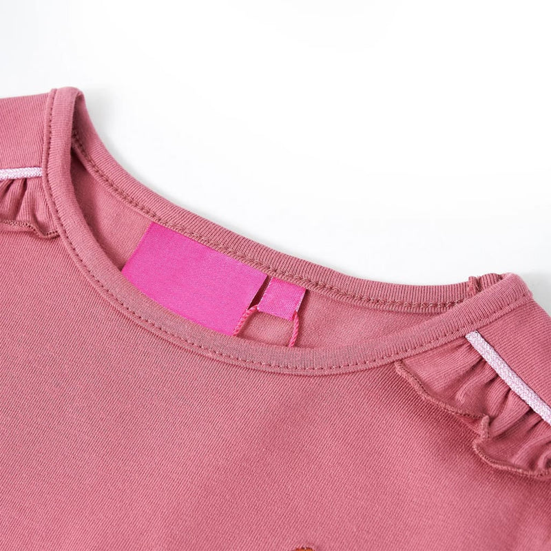 Afbeelding laden in galerijviewer, Vidaxl kindershirt met lange mouwen 128 frambozenkleurig
