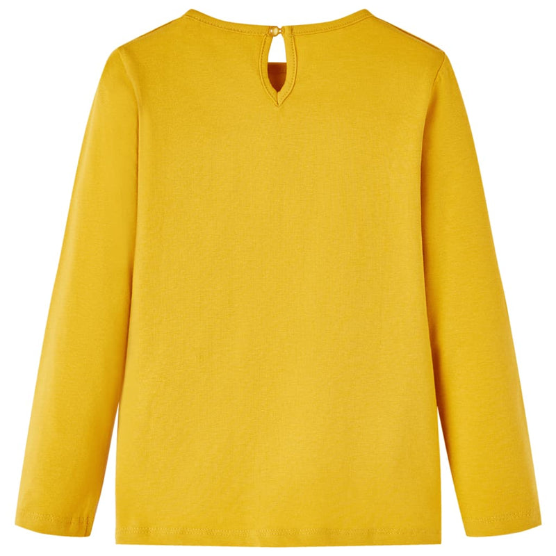 Afbeelding laden in galerijviewer, Vidaxl kindershirt met lange mouwen 140 okerkleurig
