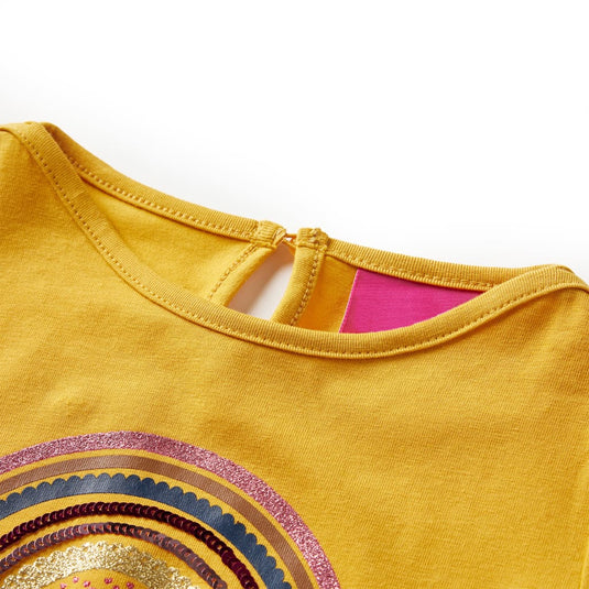 Vidaxl kindershirt met lange mouwen 140 okerkleurig