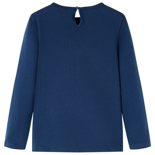Vidaxl kindershirt met lange mouwen 116 marineblauw