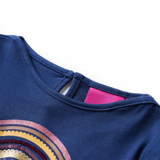 Vidaxl kindershirt met lange mouwen 116 marineblauw