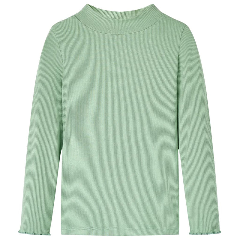 Afbeelding laden in galerijviewer, Vidaxl kindershirt met lange mouwen lage col 140 donkermintkleurig
