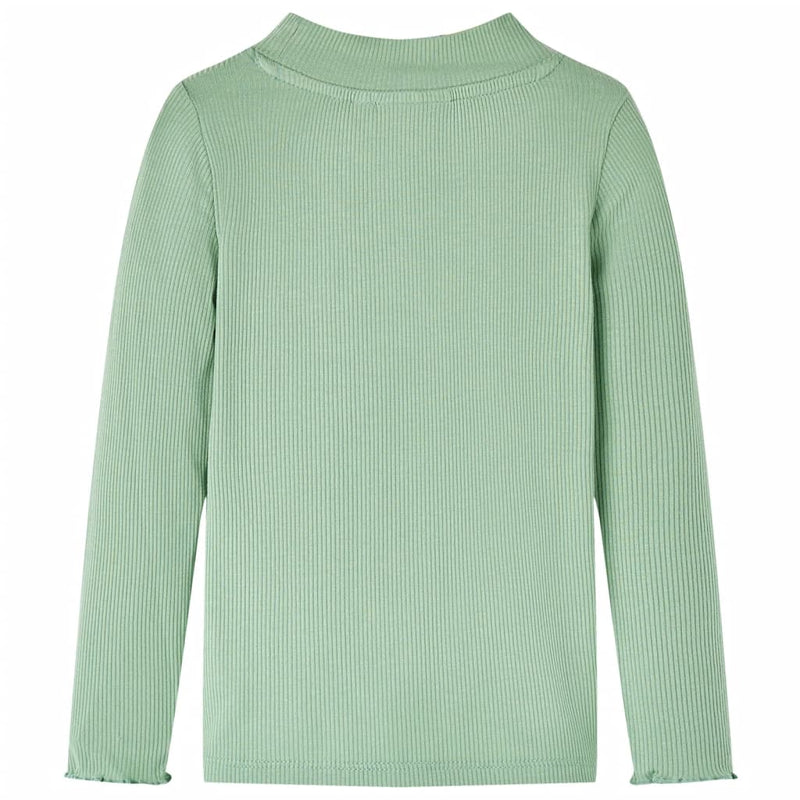 Afbeelding laden in galerijviewer, Vidaxl kindershirt met lange mouwen lage col 140 donkermintkleurig
