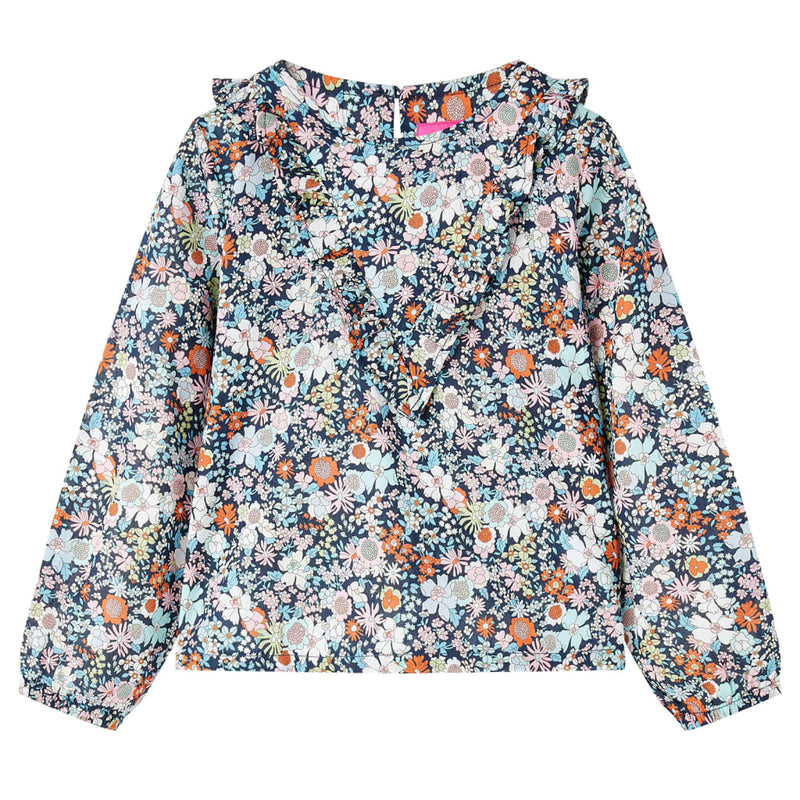 Afbeelding laden in galerijviewer, Vidaxl kindershirt met lange mouwen 140 donkerblauw
