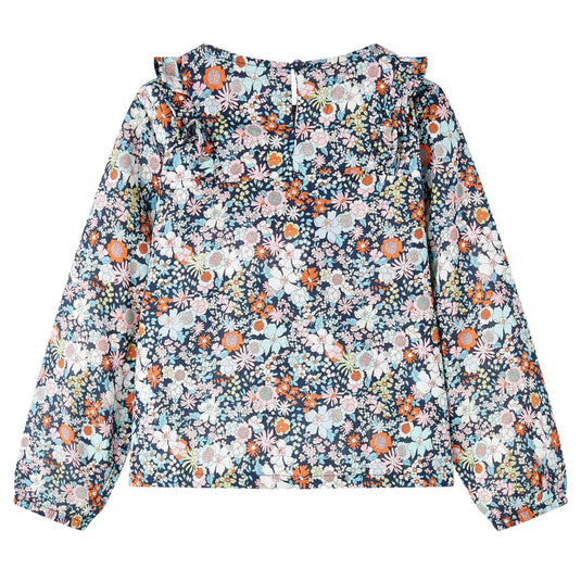 Vidaxl kindershirt met lange mouwen 140 donkerblauw