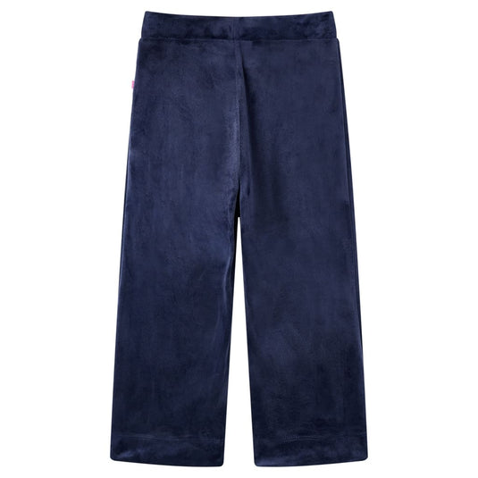 Vidaxl kinderbroek fluweel 92 donkerblauw