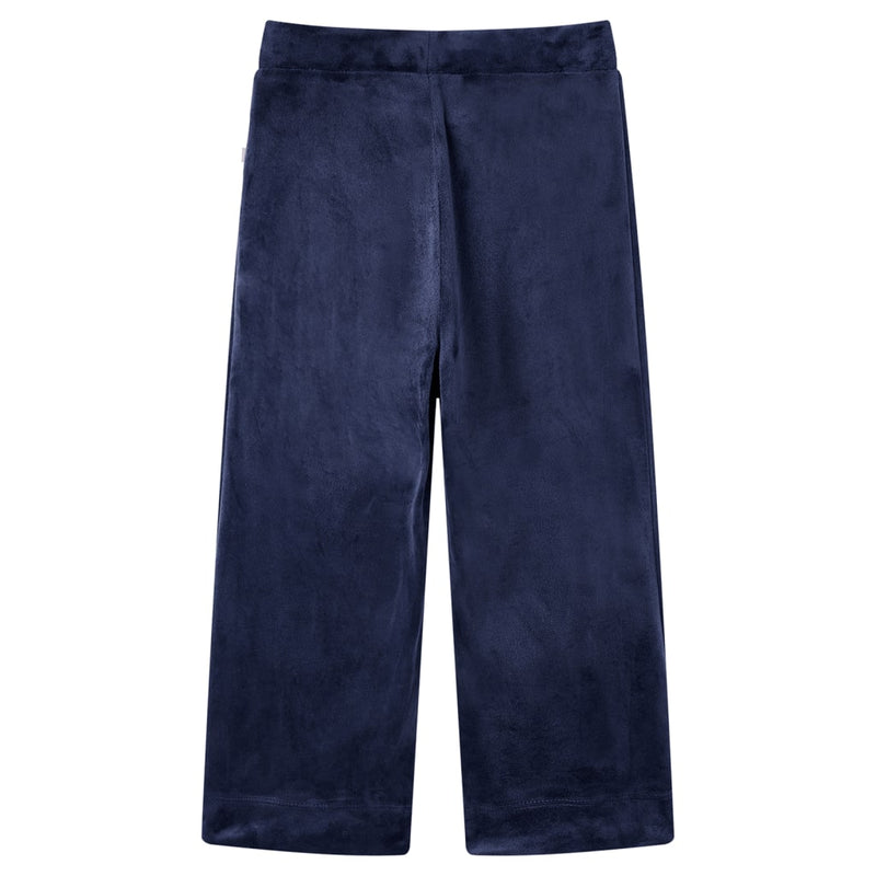 Afbeelding laden in galerijviewer, Vidaxl kinderbroek fluweel 128 donkerblauw
