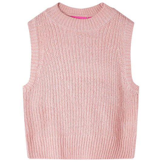 Vidaxl kinderspencer gebreid 104 lichtroze