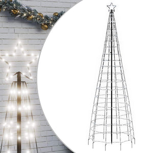Vidaxl led-kerstboom met spikes 570 leds koud wit 300 cm