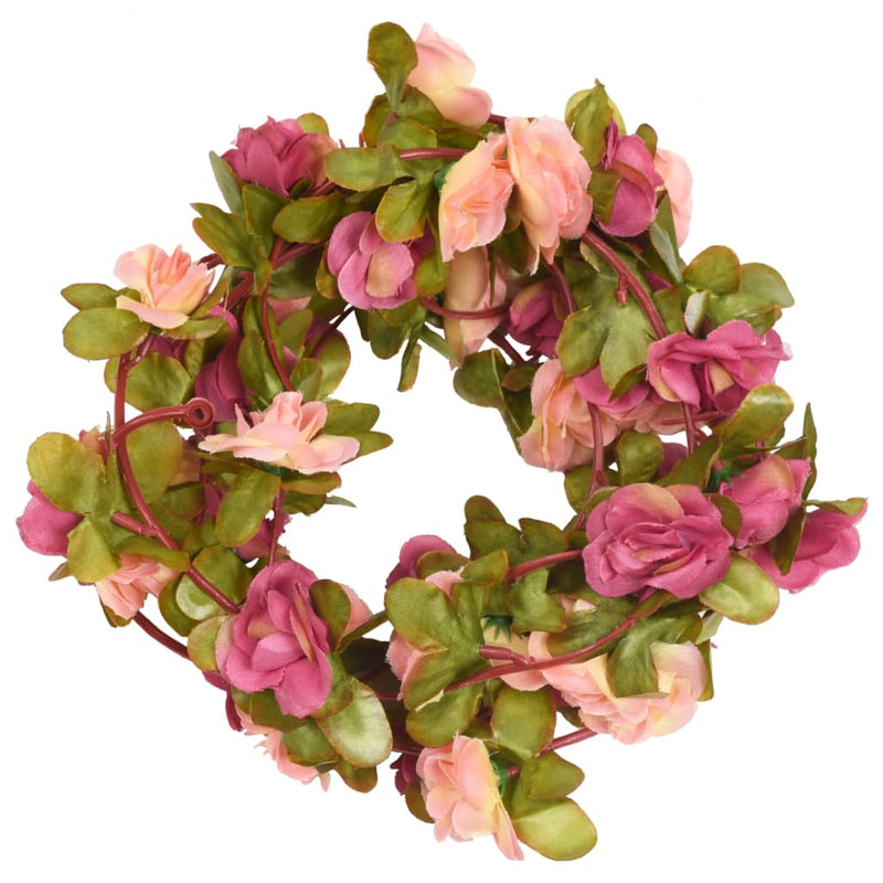 Afbeelding laden in galerijviewer, Vidaxl bloemenslingers 6 st 250 cm rozerood
