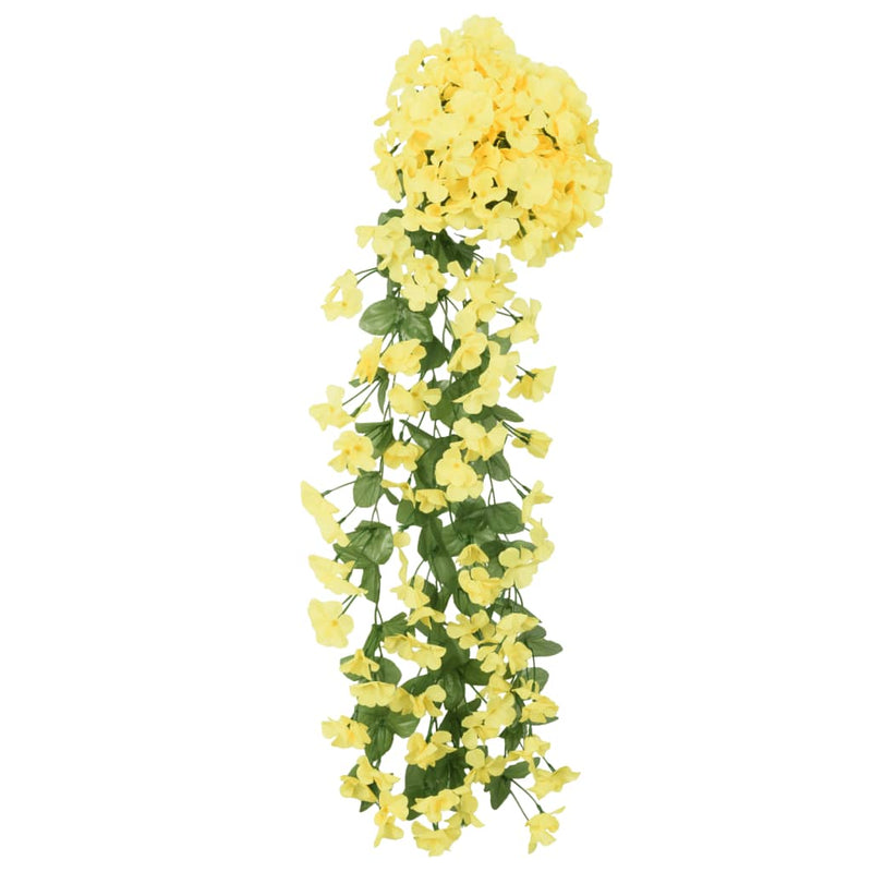 Afbeelding laden in galerijviewer, Vidaxl kerstslingers met bloemen 3 st 85 cm geel
