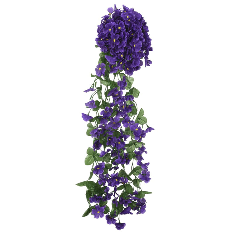 Afbeelding laden in galerijviewer, Vidaxl kerstslingers met bloemen 3 st 85 cm donkerpaars
