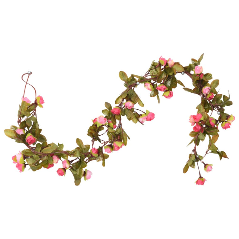 Afbeelding laden in galerijviewer, Vidaxl bloemenslingers 6 st 215 cm rozenroze
