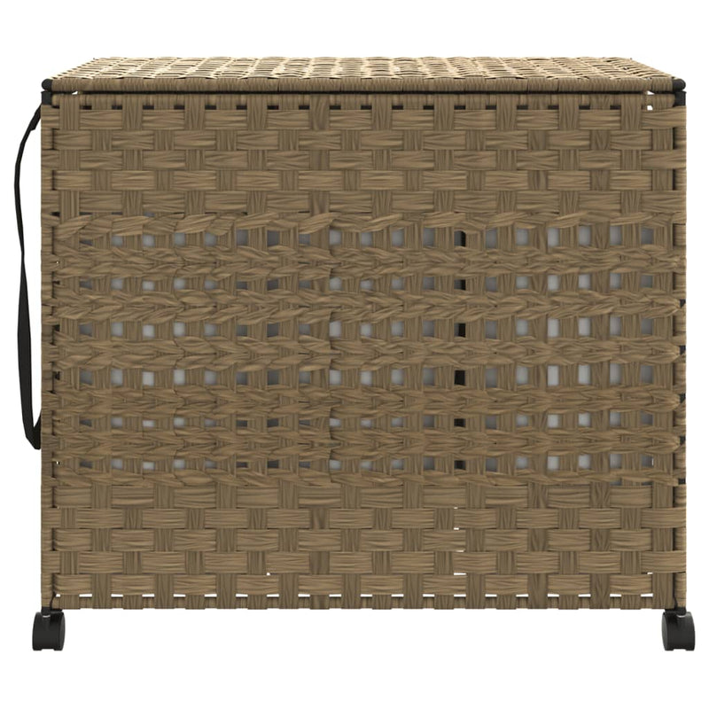 Afbeelding laden in galerijviewer, Vidaxl wasmand op wielen 66x35x60 cm rattan
