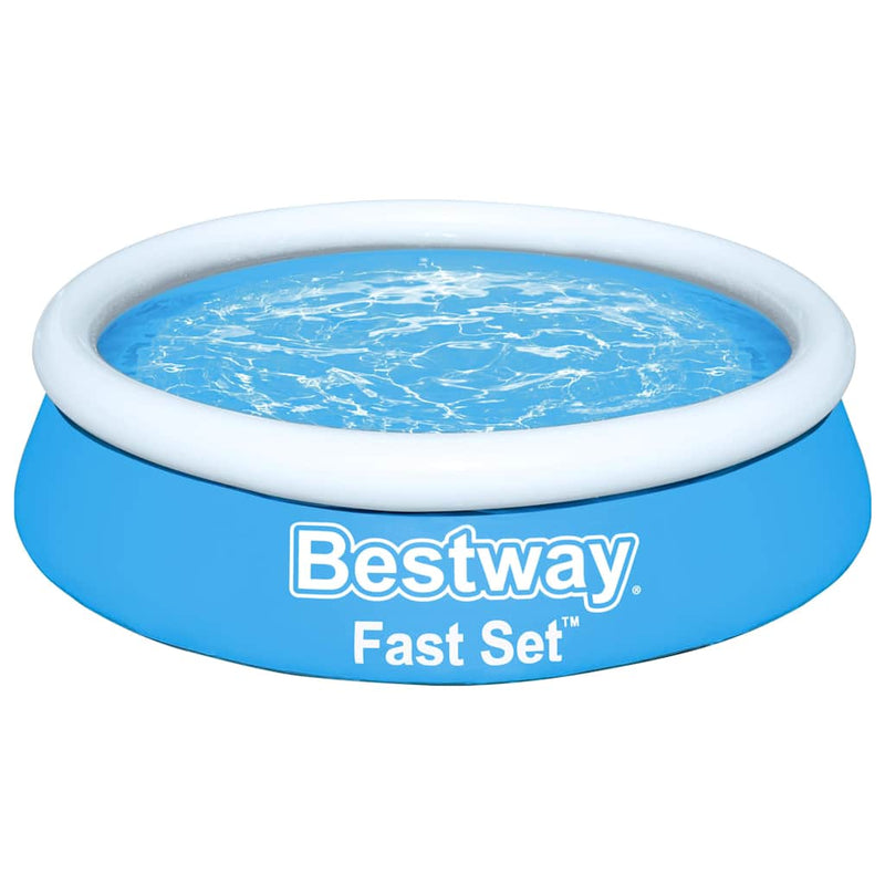 Afbeelding laden in galerijviewer, Bestway fast set zwembad opblaasbaar rond 183x51 cm blauw
