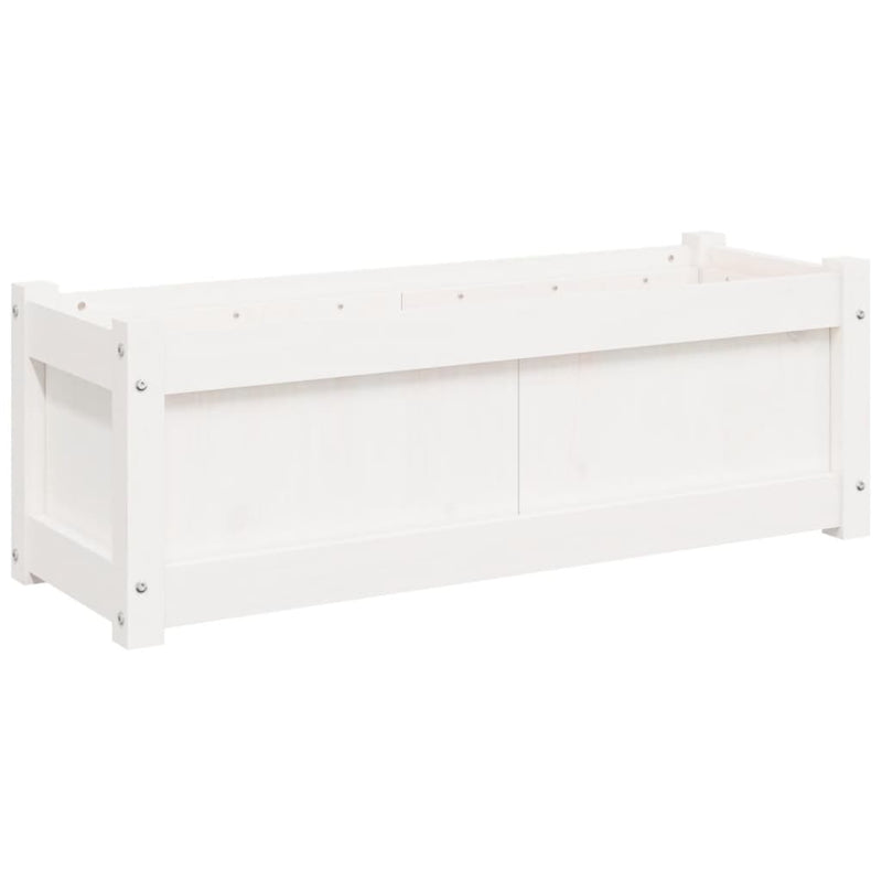 Afbeelding laden in galerijviewer, Vidaxl plantenbak 90x31x31 cm massief grenenhout wit
