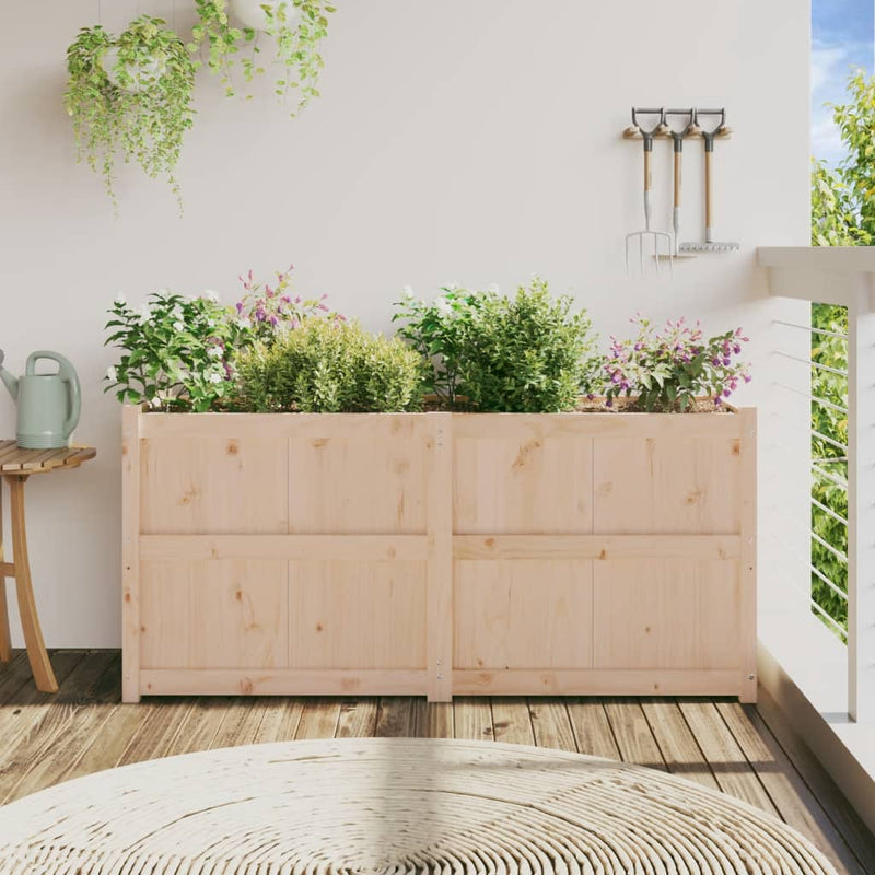 Afbeelding laden in galerijviewer, Vidaxl plantenbak 150x50x70 cm massief grenenhout
