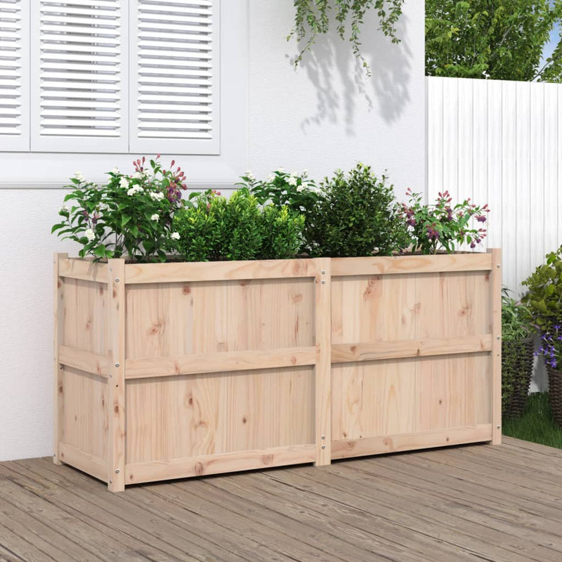 Afbeelding laden in galerijviewer, Vidaxl plantenbak 150x50x70 cm massief grenenhout
