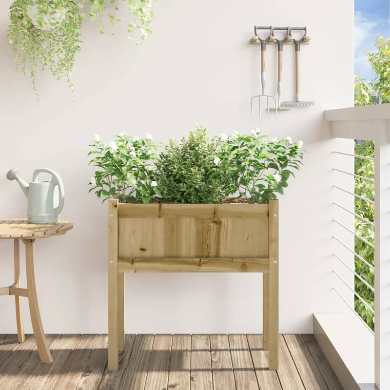 Afbeelding laden in galerijviewer, Vidaxl plantenbak met poten 70x31x70 cm geïmpregneerd grenenhout
