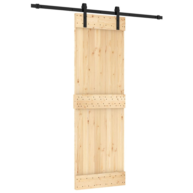Afbeelding laden in galerijviewer, VidaXL Schuifdeur met beslag 70x210 cm massief grenenhout
