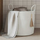 Vidaxl opbergmand ø 40x35 cm katoen wit