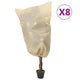 Vidaxl plantenhoezen met trekkoord 8 st 70 g m² 0,8x0,8 m