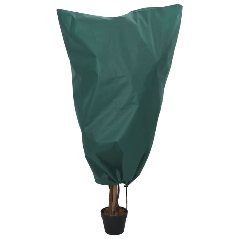 Afbeelding laden in galerijviewer, VidaXL Plantenhoezen met trekkoord 8 st 70 g m² 0,8x1 m
