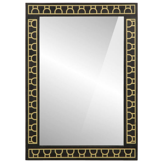 Vidaxl badkamerspiegel 50x70x2,5 cm massief mangohout en glas