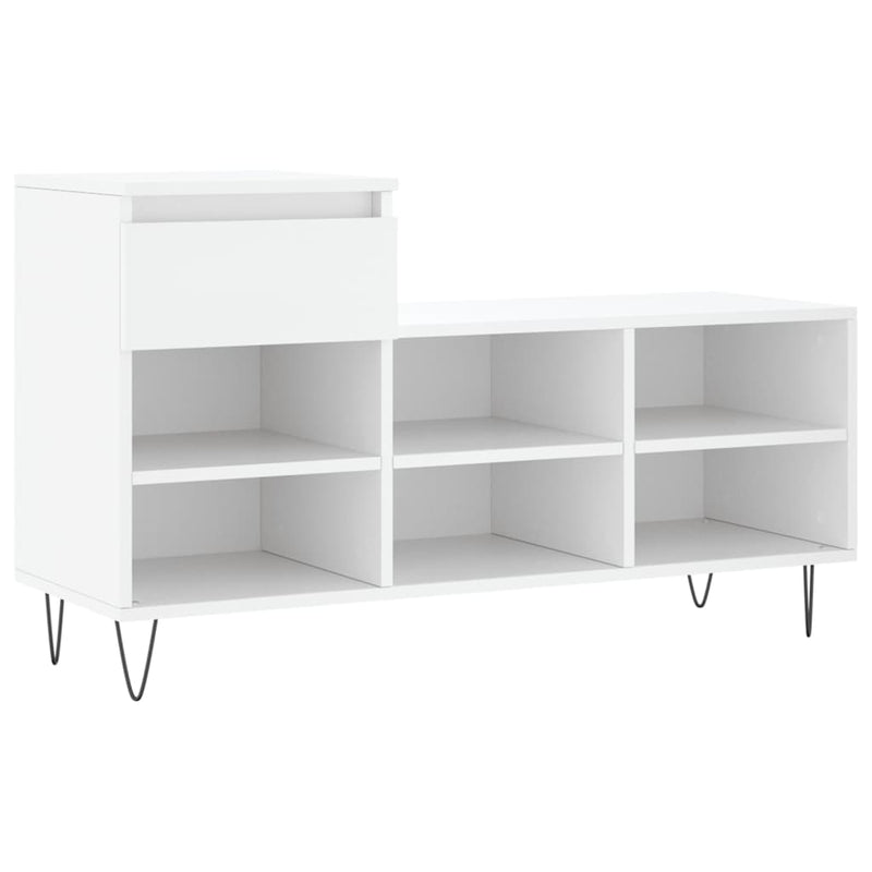 Afbeelding laden in galerijviewer, Vidaxl schoenenkast 102x36x60 cm bewerkt hout wit
