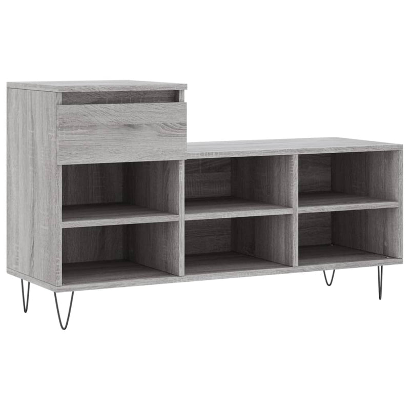 Afbeelding laden in galerijviewer, Vidaxl schoenenkast 102x36x60 cm bewerkt hout sonoma grijs
