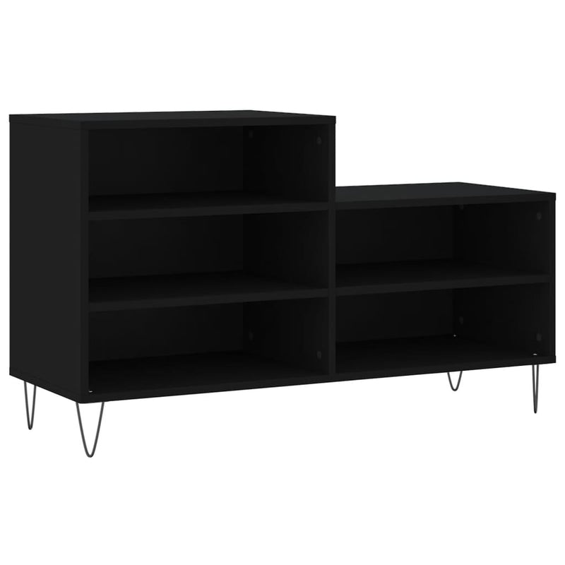 Afbeelding laden in galerijviewer, Vidaxl schoenenkast 102x36x60 cm bewerkt hout zwart
