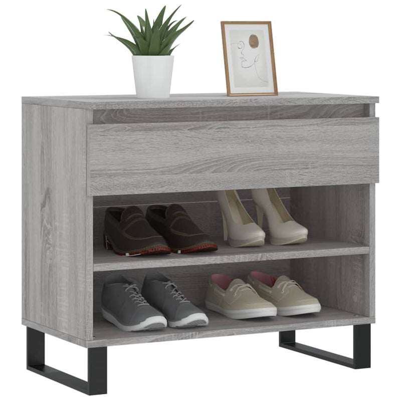 Afbeelding laden in galerijviewer, Vidaxl schoenenkast 70x36x60 cm bewerkt hout sonoma grijs
