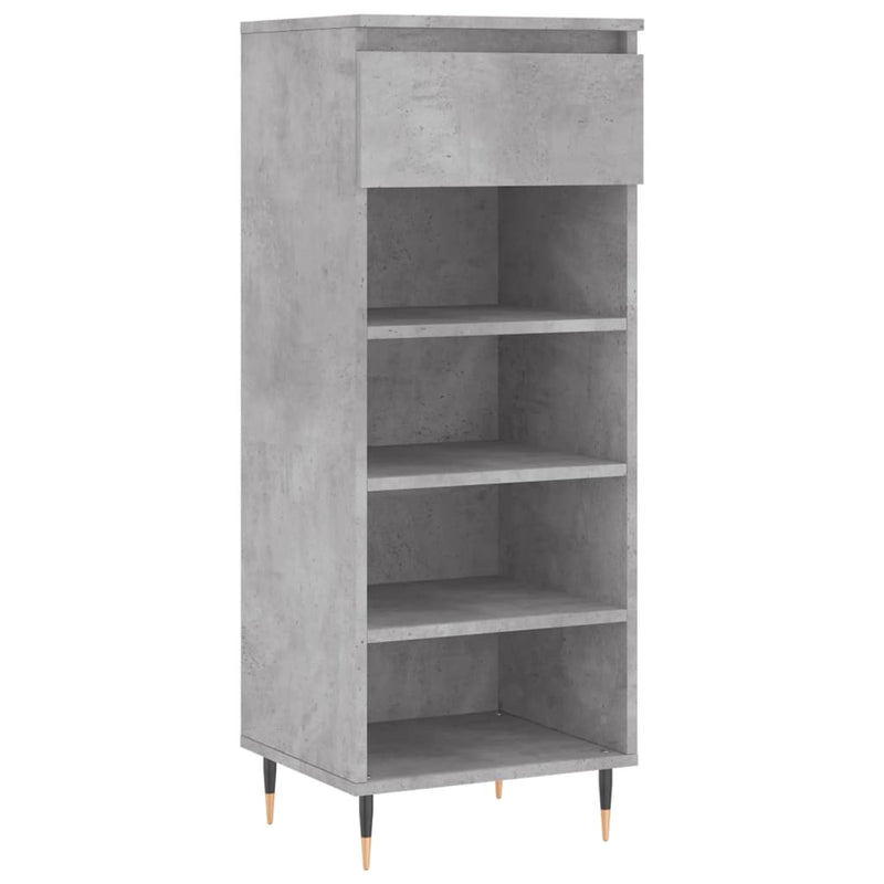 Afbeelding laden in galerijviewer, Vidaxl schoenenkast 40x36x105 cm bewerkt hout betongrijs
