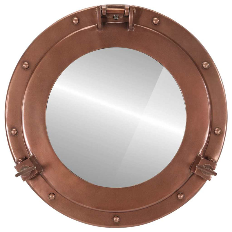 Afbeelding laden in galerijviewer, Vidaxl wandspiegel patrijspoort ø38 cm aluminium en glas
