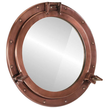 Vidaxl wandspiegel patrijspoort ø50 cm aluminium en glas