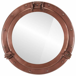 Vidaxl wandspiegel patrijspoort ø50 cm aluminium en glas