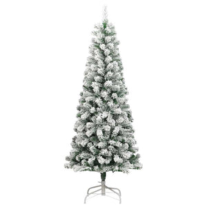 Vidaxl kunstkerstboom met scharnieren en sneeuw 180 cm