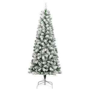 Vidaxl kunstkerstboom met scharnieren en sneeuw 240 cm