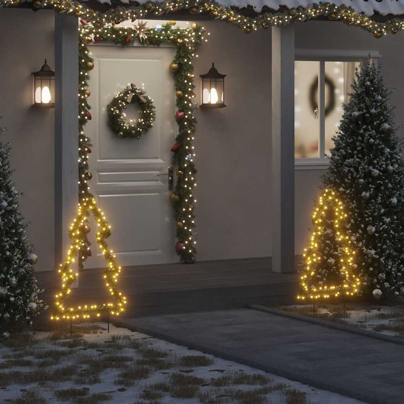 Afbeelding laden in galerijviewer, Vidaxl kerstverlichting met grondpinnen boom 115 led's 90 cm
