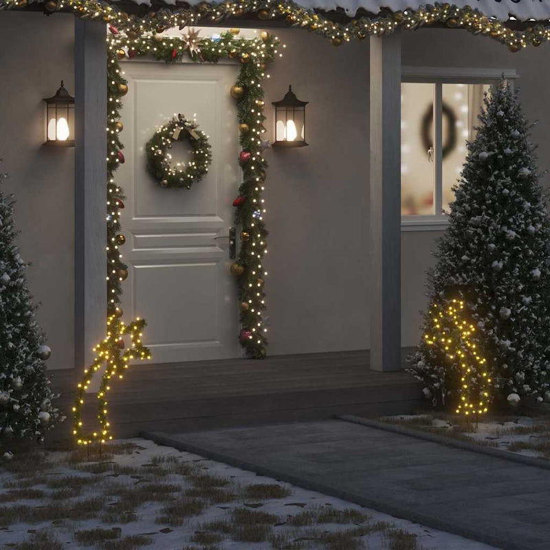 Afbeelding laden in galerijviewer, Vidaxl kerstverlichting meteoor met grondpinnen 80 led's 62 cm
